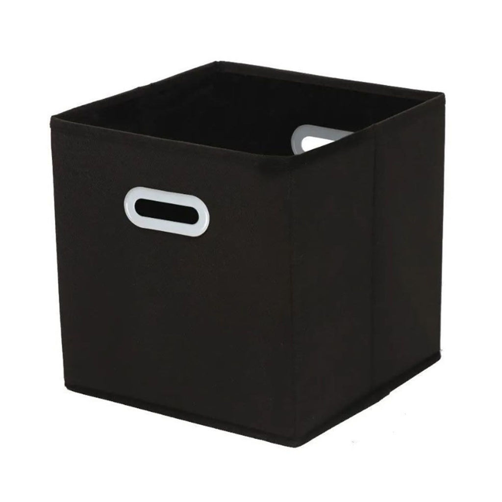 Fabric Cube Organizer Black Dual Handles Foldable Storage Bins Baskets for Home Bedroom Toy Clothing Organize