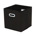 Fabric Cube Organizer Black Dual Handles Foldable Storage Bins Baskets for Home Bedroom Toy Clothing Organize