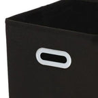 Fabric Cube Organizer Black Dual Handles Foldable Storage Bins Baskets for Home Bedroom Toy Clothing Organize