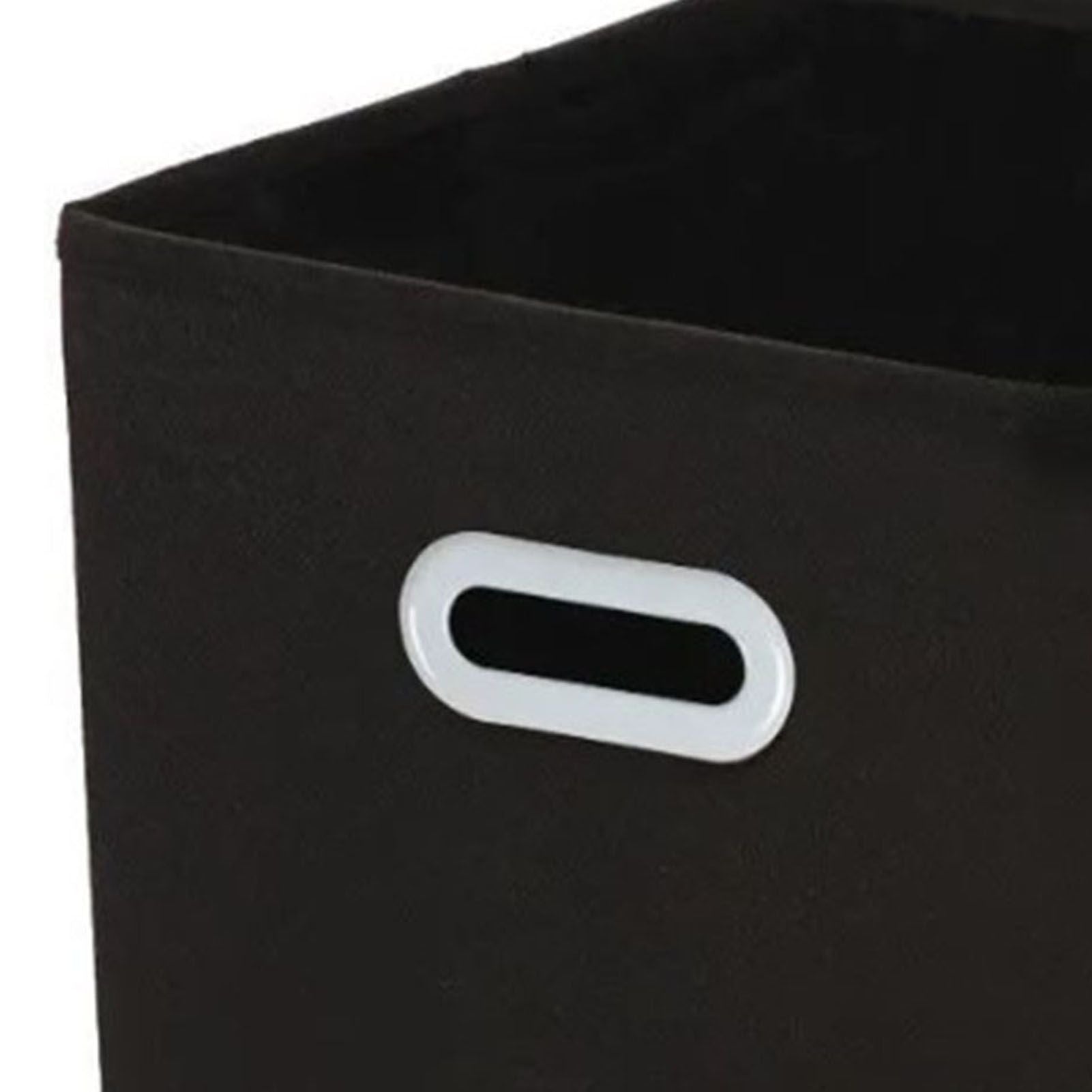 Fabric Cube Organizer Black Dual Handles Foldable Storage Bins Baskets for Home Bedroom Toy Clothing Organize
