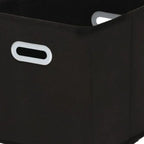 Fabric Cube Organizer Black Dual Handles Foldable Storage Bins Baskets for Home Bedroom Toy Clothing Organize