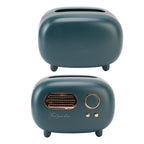 Retro Radio Shape Tissue Cover Box Vintage Radio Tissue Box for Bathroom Living Room Bedroom Nightstand Desk Table Green