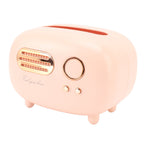 Retro Radio Shape Tissue Cover Box Vintage Radio Tissue Box for Bathroom Living Room Bedroom Nightstand Desk Table Pink