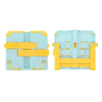 Reading Rack Foldable Portable Round Edges ABS Scratch Resistant Book Stand Holder for School Library Yellow Blue