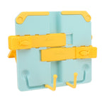 Reading Rack Foldable Portable Round Edges ABS Scratch Resistant Book Stand Holder for School Library Yellow Blue