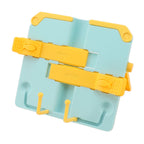 Reading Rack Foldable Portable Round Edges ABS Scratch Resistant Book Stand Holder for School Library Yellow Blue