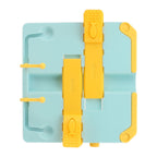 Reading Rack Foldable Portable Round Edges ABS Scratch Resistant Book Stand Holder for School Library Yellow Blue