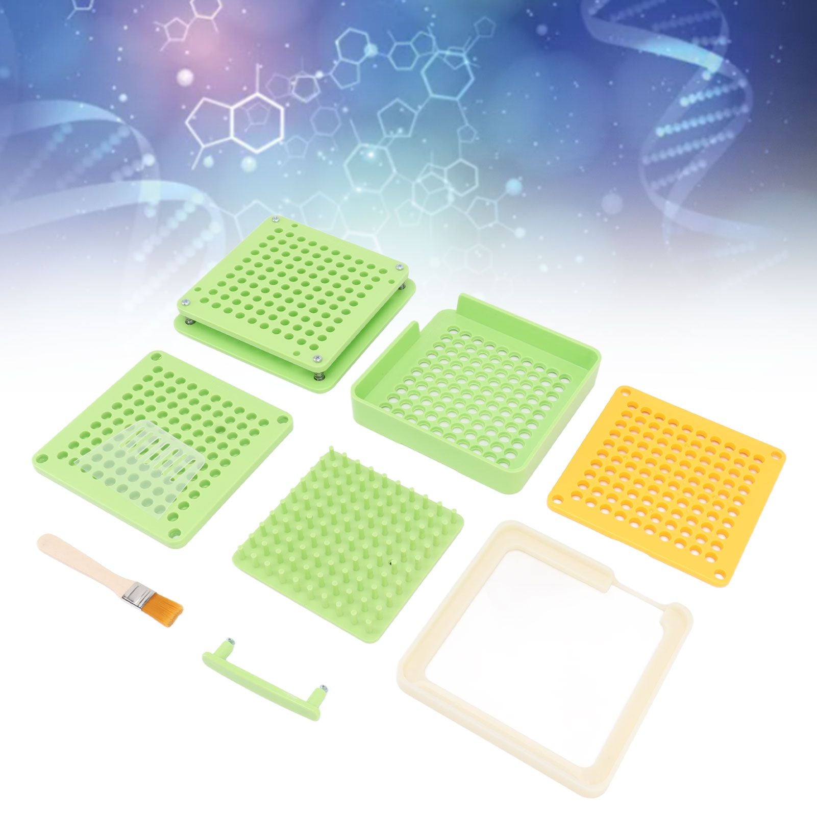 Medicine Capsule Filling Tray 100 Hole Capsule Filling Machine Capsule Filling Tool Manual Capsule Filler Light Green
