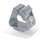 3pcs Wall Mounted Mop Holder Strong Adhesion Plastic Mop Broom Holder for Garage Tool Room Gray