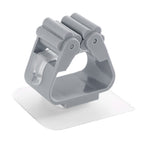 3pcs Wall Mounted Mop Holder Strong Adhesion Plastic Mop Broom Holder for Garage Tool Room Gray