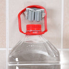 3pcs Wall Mounted Mop Holder Strong Adhesion Plastic Mop Broom Holder for Garage Tool Room Gray