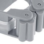 3pcs Wall Mounted Mop Holder Strong Adhesion Plastic Mop Broom Holder for Garage Tool Room Gray