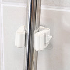 3pcs Wall Mounted Mop Holder Strong Adhesion Plastic Mop Broom Holder for Garage Tool Room White