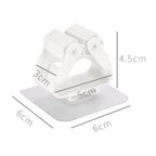 3pcs Wall Mounted Mop Holder Strong Adhesion Plastic Mop Broom Holder for Garage Tool Room White