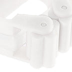 3pcs Wall Mounted Mop Holder Strong Adhesion Plastic Mop Broom Holder for Garage Tool Room White