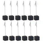 Note Holder Photo Clip Stand Memo Display Clamp Stable Cube Base for Home Weddings Offices Parties