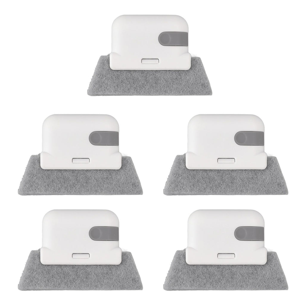 5Pcs Window Track Cleaning Brush Detachable Window Groove Gap Cleaning Brush Tools with Scraper for Window Sliding Door