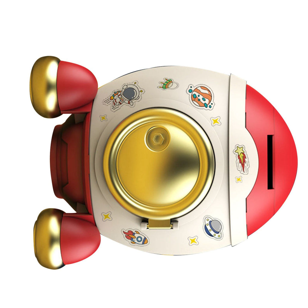 Cartoon Style Space Rocket Piggy Bank Money Bank Money Saving Jar Boys Girls Gift Romantic Pink Gold