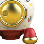 Cartoon Style Space Rocket Piggy Bank Money Bank Money Saving Jar Boys Girls Gift Romantic Pink Gold