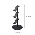 3 Layer Game Controller Storage Rack Hollow Headphone Game Console Controller Holder Stand Organizer for XBOX Black