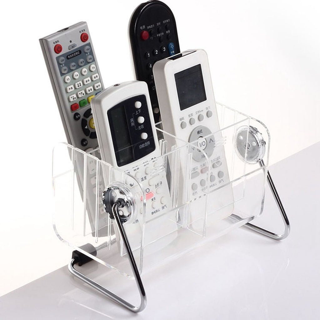 Clear Plastic Remote Control Holder Desk Organizer Transparent Mobile Phone Case Glasses Sundries Storage Box