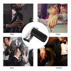 Cigar Case Holder Portable Leather 2 Holder Cigar Case with Stainless Steel Tube for Outdoor Travel Black