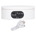 Rotating Display Stand 5.5lb Load Capacity 360 Degree Photography Turntable Plug in Battery Knob Speed Control White 12cm/4.7in
