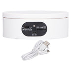 Rotating Display Stand 5.5lb Load Capacity 360 Degree Photography Turntable Plug in Battery Knob Speed Control White 12cm/4.7in