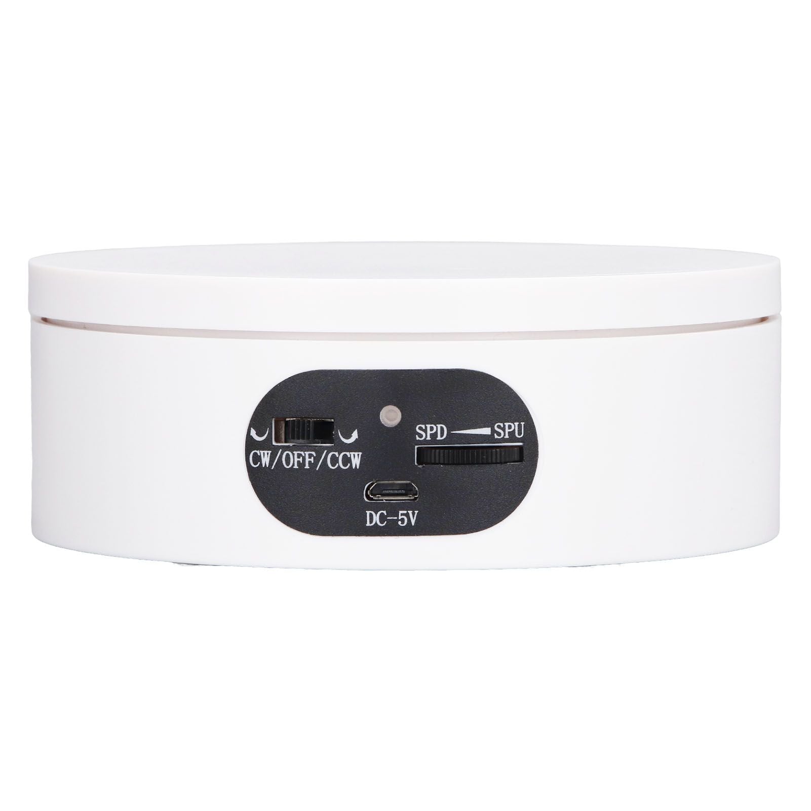 Rotating Display Stand 5.5lb Load Capacity 360 Degree Photography Turntable Plug in Battery Knob Speed Control White 12cm/4.7in