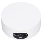 Rotating Display Stand 5.5lb Load Capacity 360 Degree Photography Turntable Plug in Battery Knob Speed Control White 12cm/4.7in