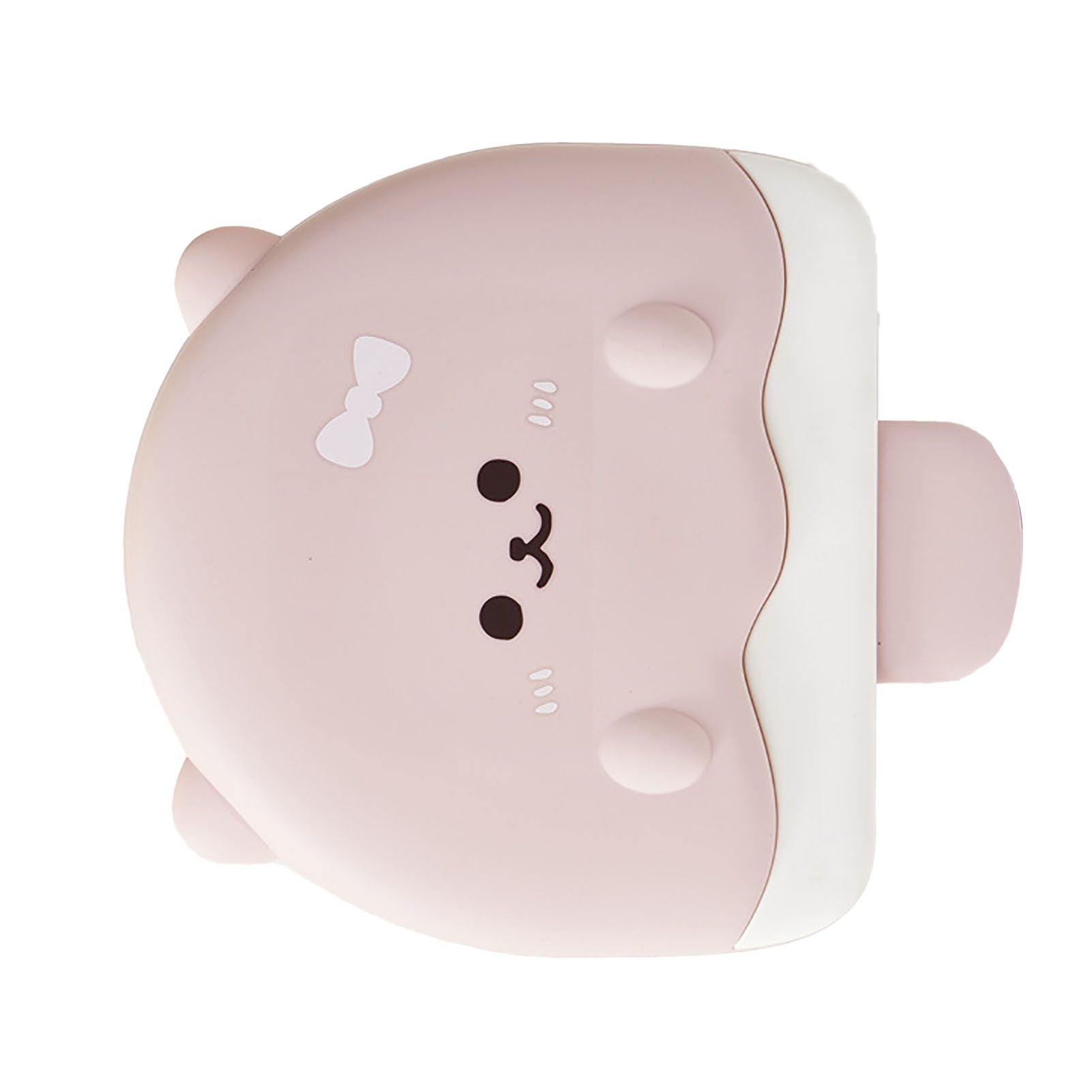 5 Compartment Candy Tray with Lid Cartoon Cute Snack Serving Tray Fruit Tray for Outdoor Picnic Pink Bear