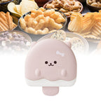 5 Compartment Candy Tray with Lid Cartoon Cute Snack Serving Tray Fruit Tray for Outdoor Picnic Pink Bear