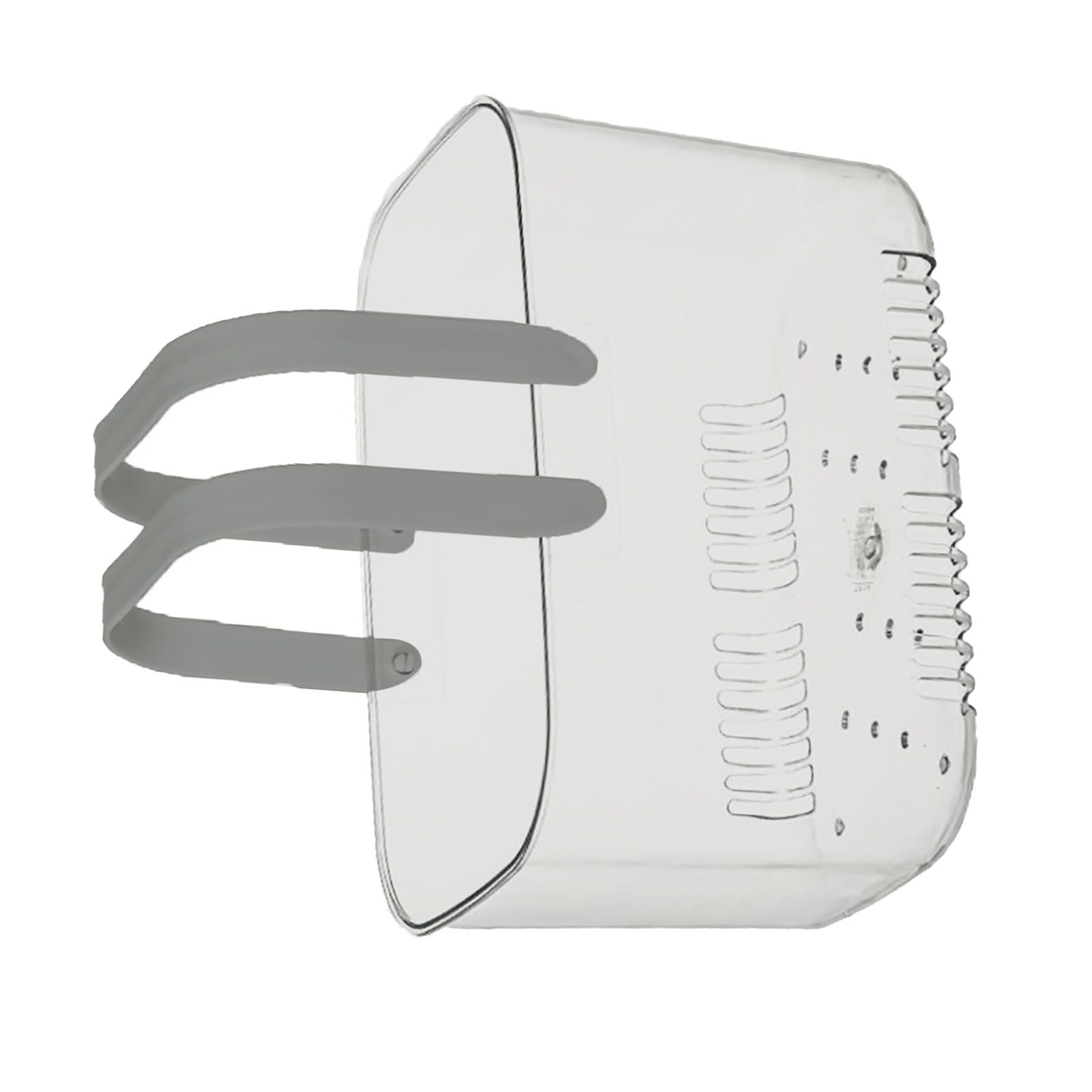 Clear Hand Basket Comfortable Handle Ventilation Holes Easy Access Versatile Fruit Storage Basket for Camping Grey