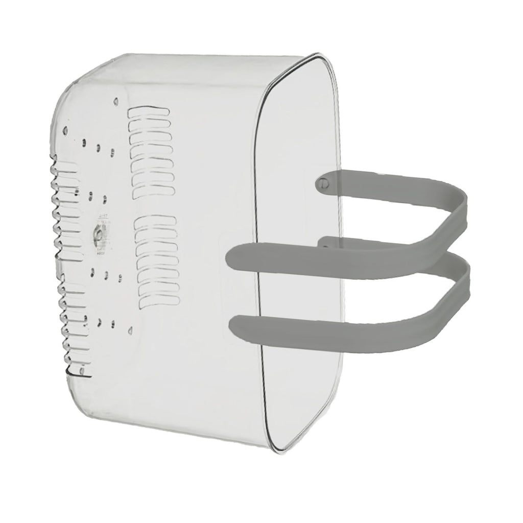 Clear Hand Basket Comfortable Handle Ventilation Holes Easy Access Versatile Fruit Storage Basket for Camping Grey
