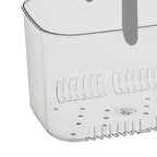 Clear Hand Basket Comfortable Handle Ventilation Holes Easy Access Versatile Fruit Storage Basket for Camping Grey