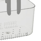 Clear Hand Basket Comfortable Handle Ventilation Holes Easy Access Versatile Fruit Storage Basket for Camping Grey