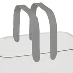 Clear Hand Basket Comfortable Handle Ventilation Holes Easy Access Versatile Fruit Storage Basket for Camping Grey
