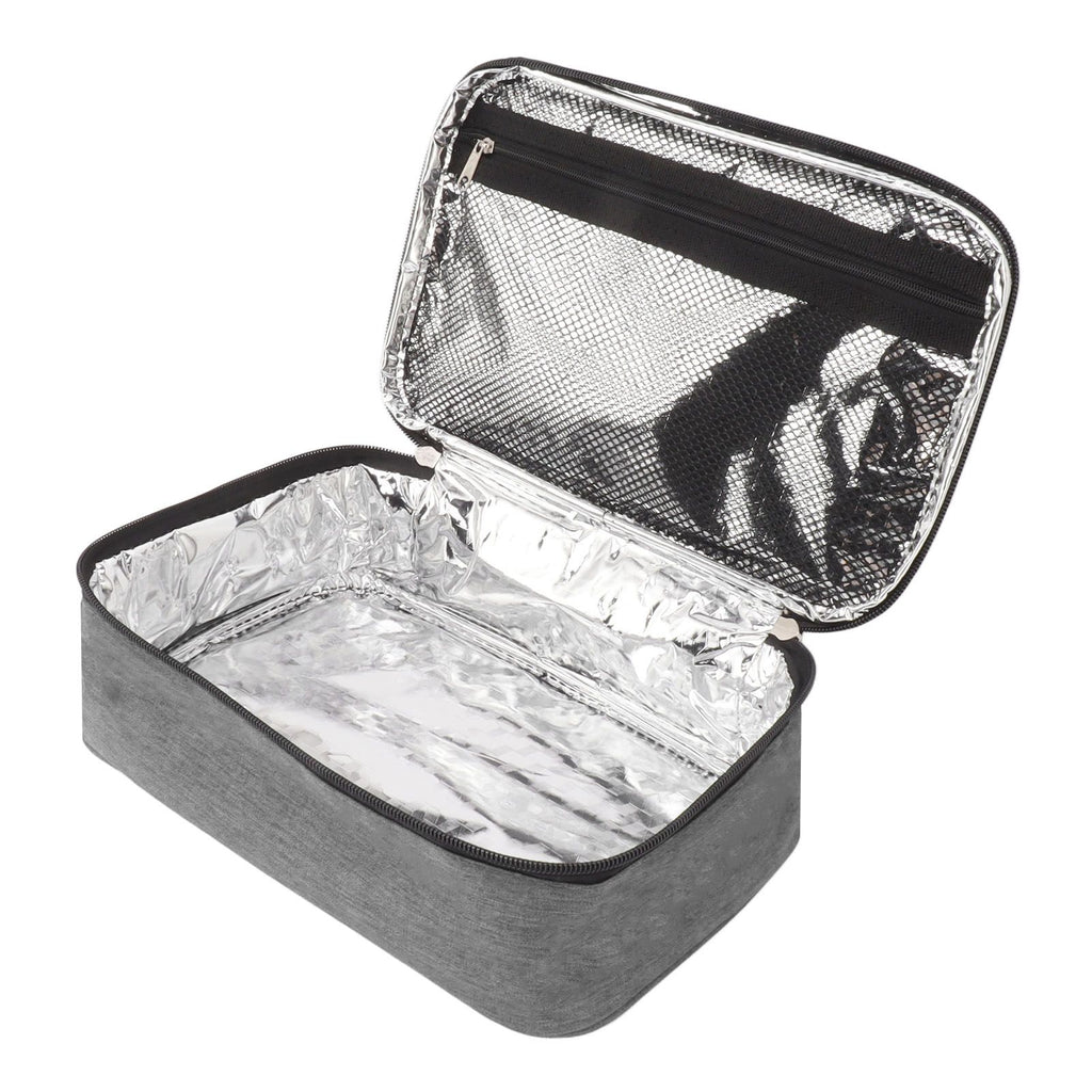 Lunch Bag 3.2L Large Capacity Leakproof Oxford Fabric Portable Handle Insulated Lunch Bag for Office School Outing Grey