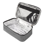 Lunch Bag 3.2L Large Capacity Leakproof Oxford Fabric Portable Handle Insulated Lunch Bag for Office School Outing Grey