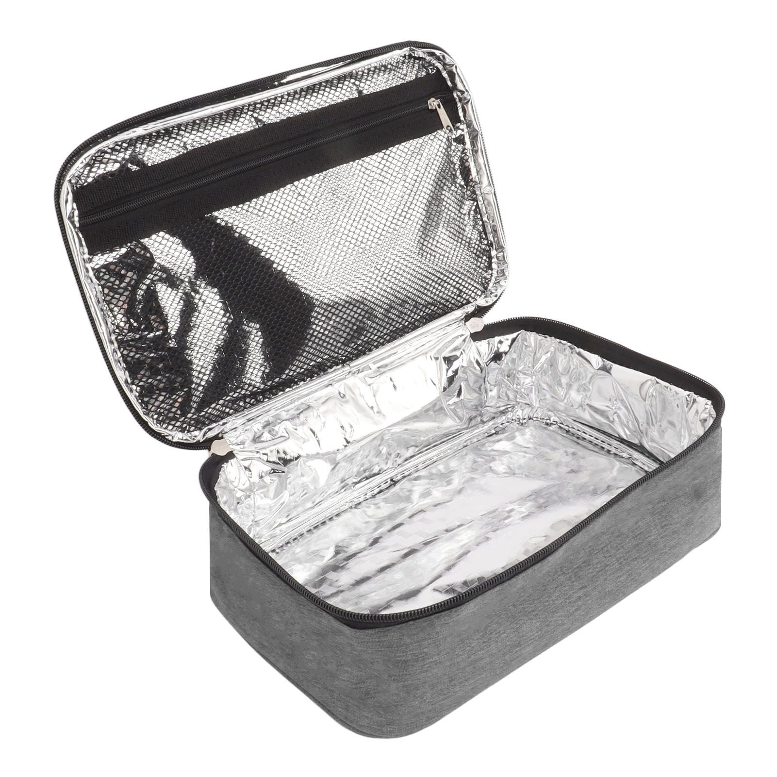 Lunch Bag 3.2L Large Capacity Leakproof Oxford Fabric Portable Handle Insulated Lunch Bag for Office School Outing Grey