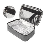 Lunch Bag 3.2L Large Capacity Leakproof Oxford Fabric Portable Handle Insulated Lunch Bag for Office School Outing Grey