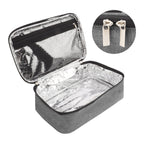 Lunch Bag 3.2L Large Capacity Leakproof Oxford Fabric Portable Handle Insulated Lunch Bag for Office School Outing Grey