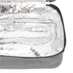 Lunch Bag 3.2L Large Capacity Leakproof Oxford Fabric Portable Handle Insulated Lunch Bag for Office School Outing Grey