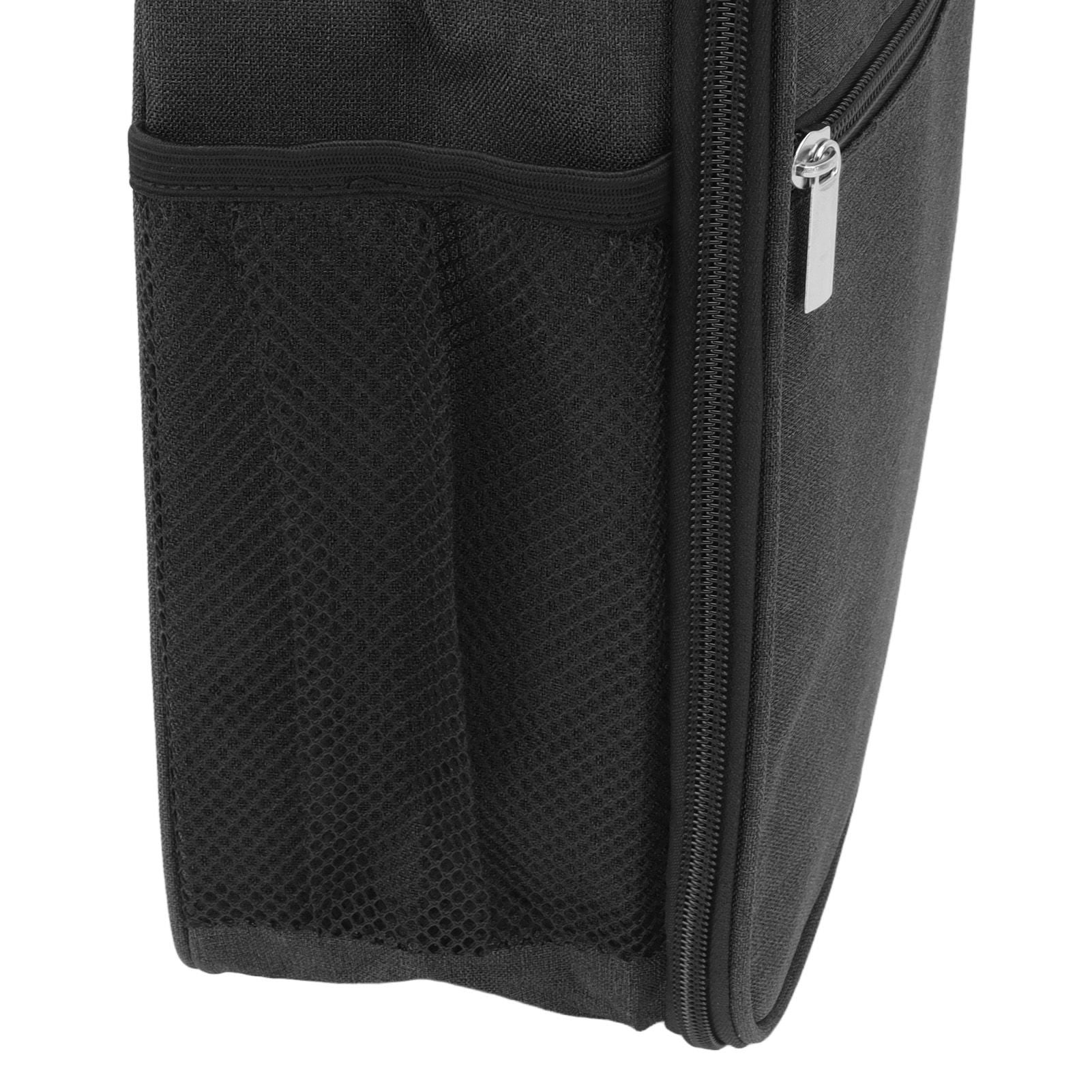 Insulated Lunch Bag 6L Oxford Fabric Leakproof Lining Portable Handle Zippered Lunch Bag for Outdoor Camping Beach Black