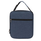 Insulated Lunch Bag 6L Oxford Fabric Leakproof Lining Portable Handle Zippered Lunch Bag for Outdoor Camping Beach Navy Blue