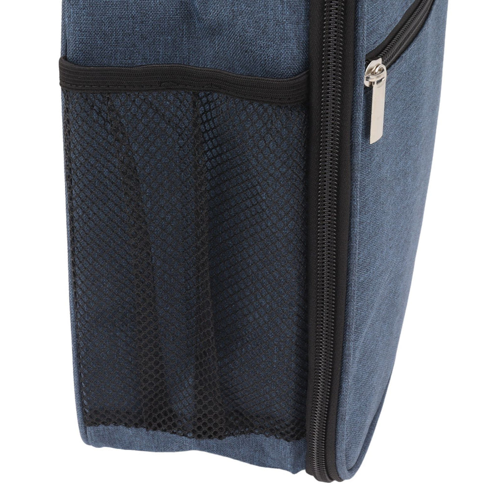 Insulated Lunch Bag 6L Oxford Fabric Leakproof Lining Portable Handle Zippered Lunch Bag for Outdoor Camping Beach Navy Blue