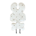 Soft Baby Stroller Seat Cushion Breathable Pure Cotton Infant Car Seat Head Neck Body Support Thin Style Olive