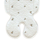 Soft Baby Stroller Seat Cushion Breathable Pure Cotton Infant Car Seat Head Neck Body Support Thin Style Olive