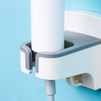 Wall Mounted Hair Dryer Holder Punch Free Self Adhesive Blow Dryer Holder for Bathroom Washroom White
