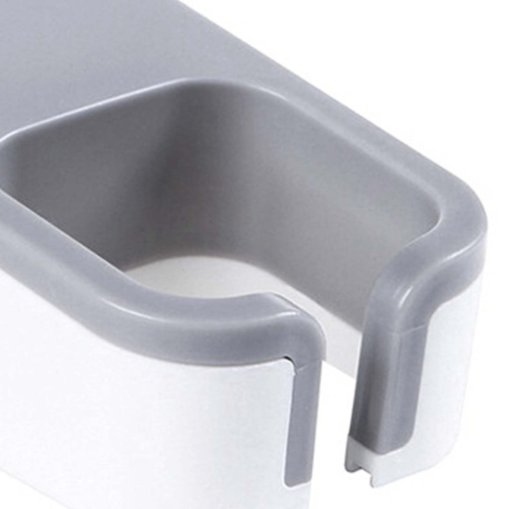 Wall Mounted Hair Dryer Holder Punch Free Self Adhesive Blow Dryer Holder for Bathroom Washroom White
